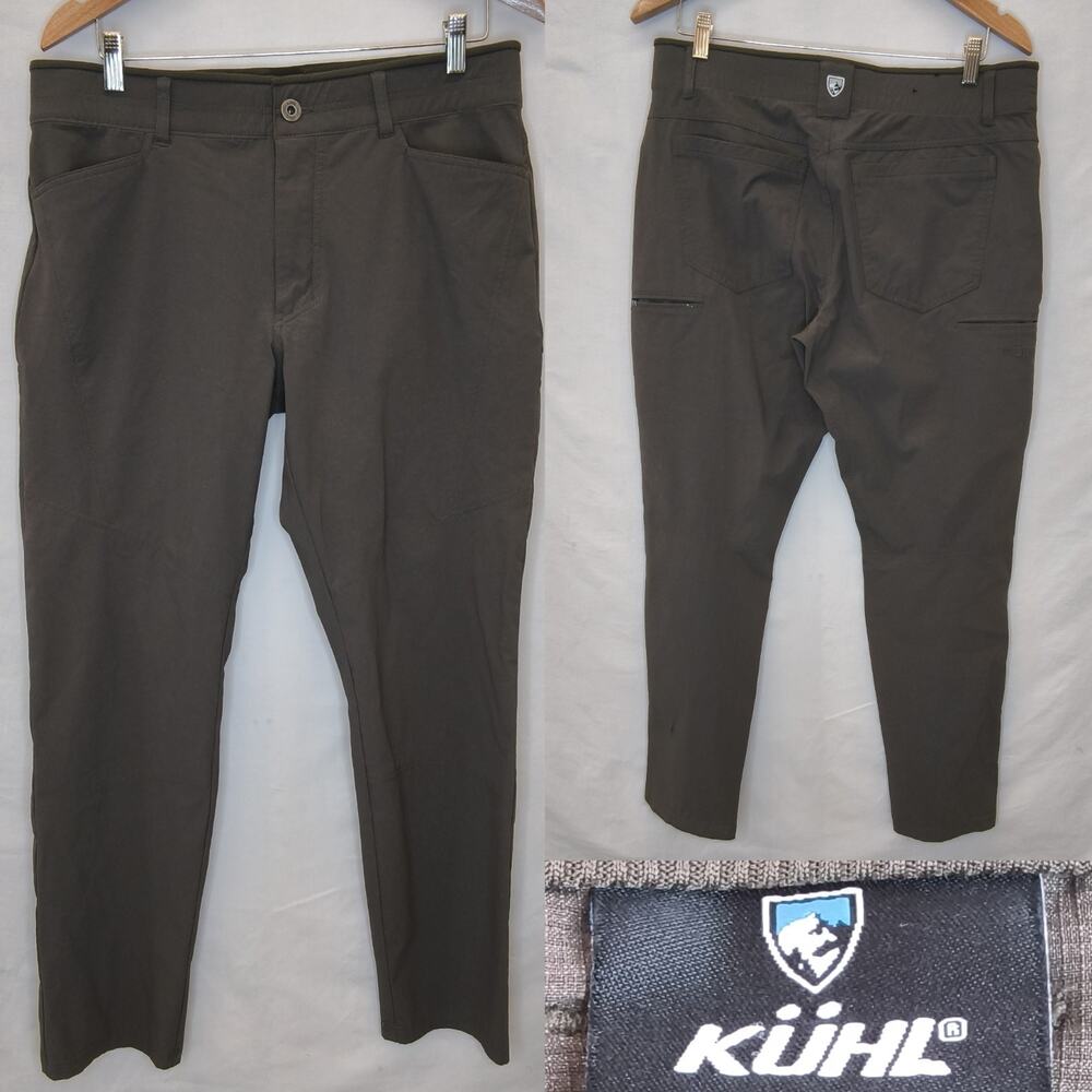 Kuhl Deceptr Pants Men's 34" x 30" Brown Stretch Comfort Outdoor Hiking #W5479